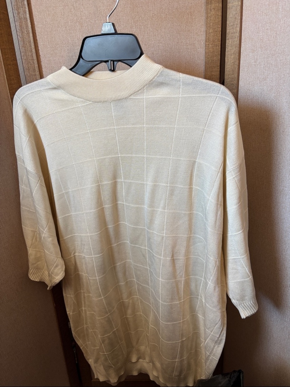 FINAL MARKDOWN Men’s Silk  Bachrach Grid  Knit Pullover Sweater XXL